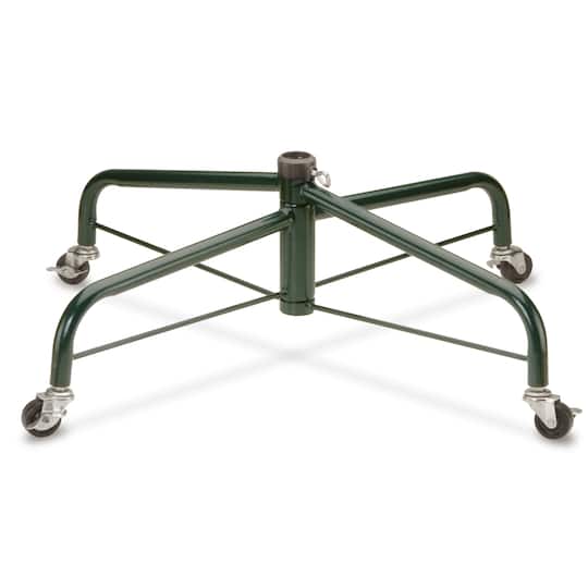 National Tree Company® 28" Folding Tree Stand With Rolling Wheels, 1.25" Pole